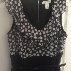 WHBM Polka dot stretch pencil dress